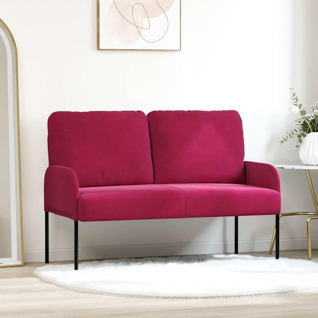 Sofas mit Kissen 110cm Weinrot Sperrholz