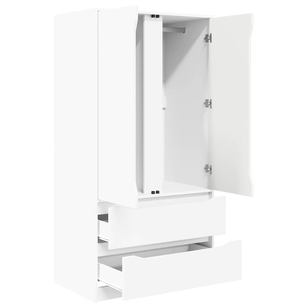 Kleiderschrank mit Tür Weiß 79,5 x 49 x 156 cm Holzwerkstoff