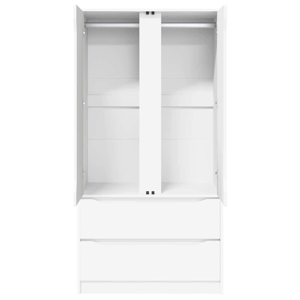 Kleiderschrank mit Tür Weiß 79,5 x 49 x 156 cm Holzwerkstoff