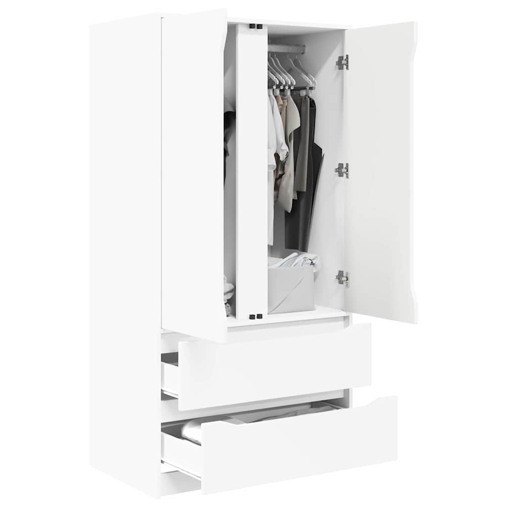 Kleiderschrank mit Tür Weiß 79,5 x 49 x 156 cm Holzwerkstoff