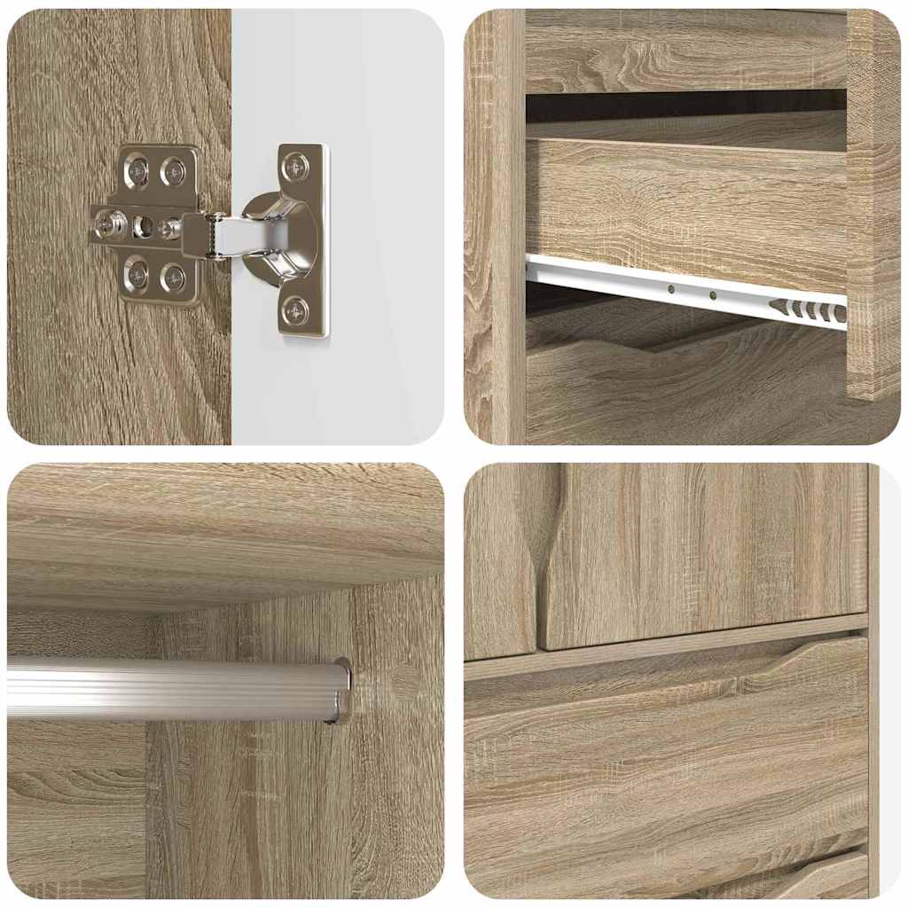 Kleiderschrank Sonoma-Eiche 79,5 x 49 x 156 cm Holzwerkstoff