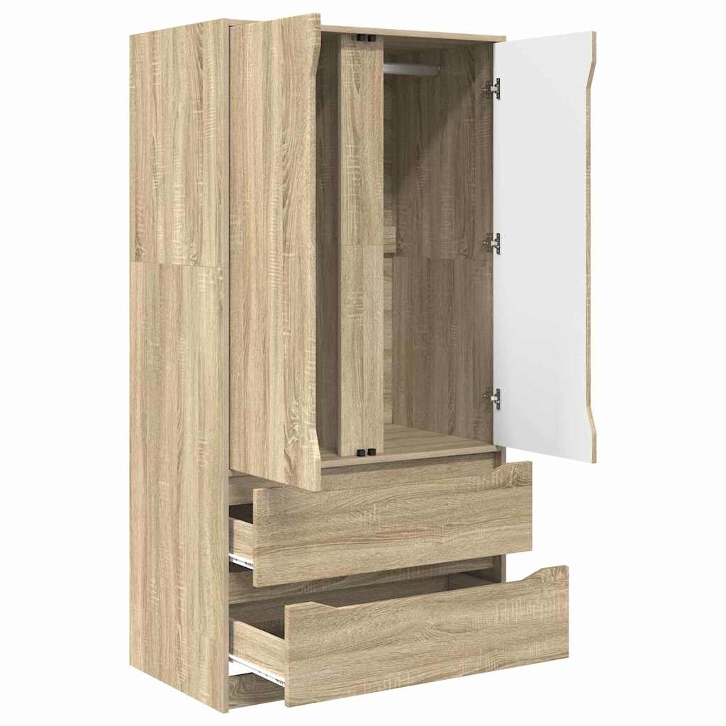 Kleiderschrank Sonoma-Eiche 79,5 x 49 x 156 cm Holzwerkstoff