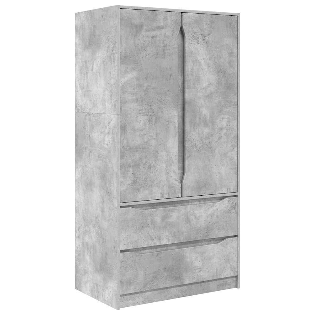 Kleiderschrank Betongrau 79,5 x 49 x 156 cm Holzwerkstoff