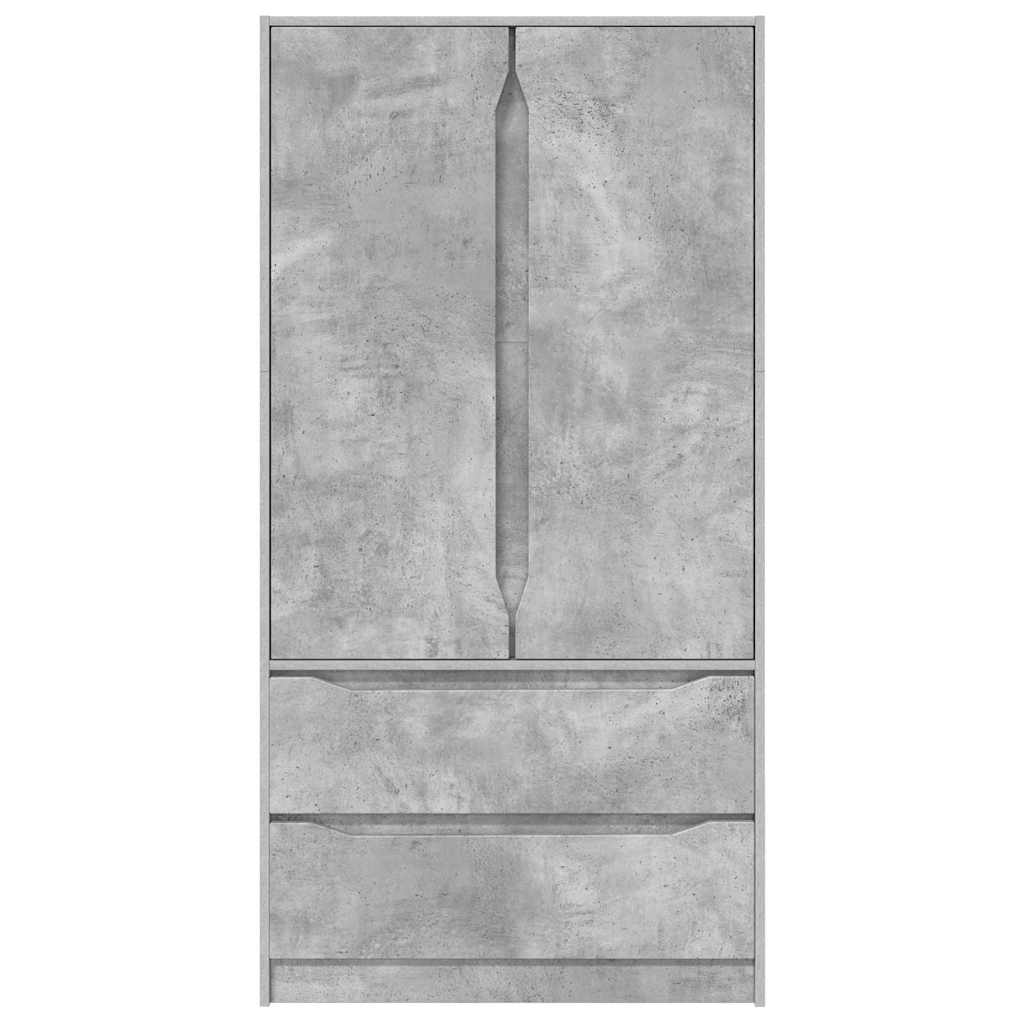 Kleiderschrank Betongrau 79,5 x 49 x 156 cm Holzwerkstoff