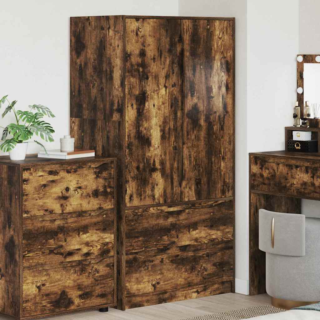 Kleiderschrank mit Tür Geräucherte Eiche 79,5 x 49 x 156 cm