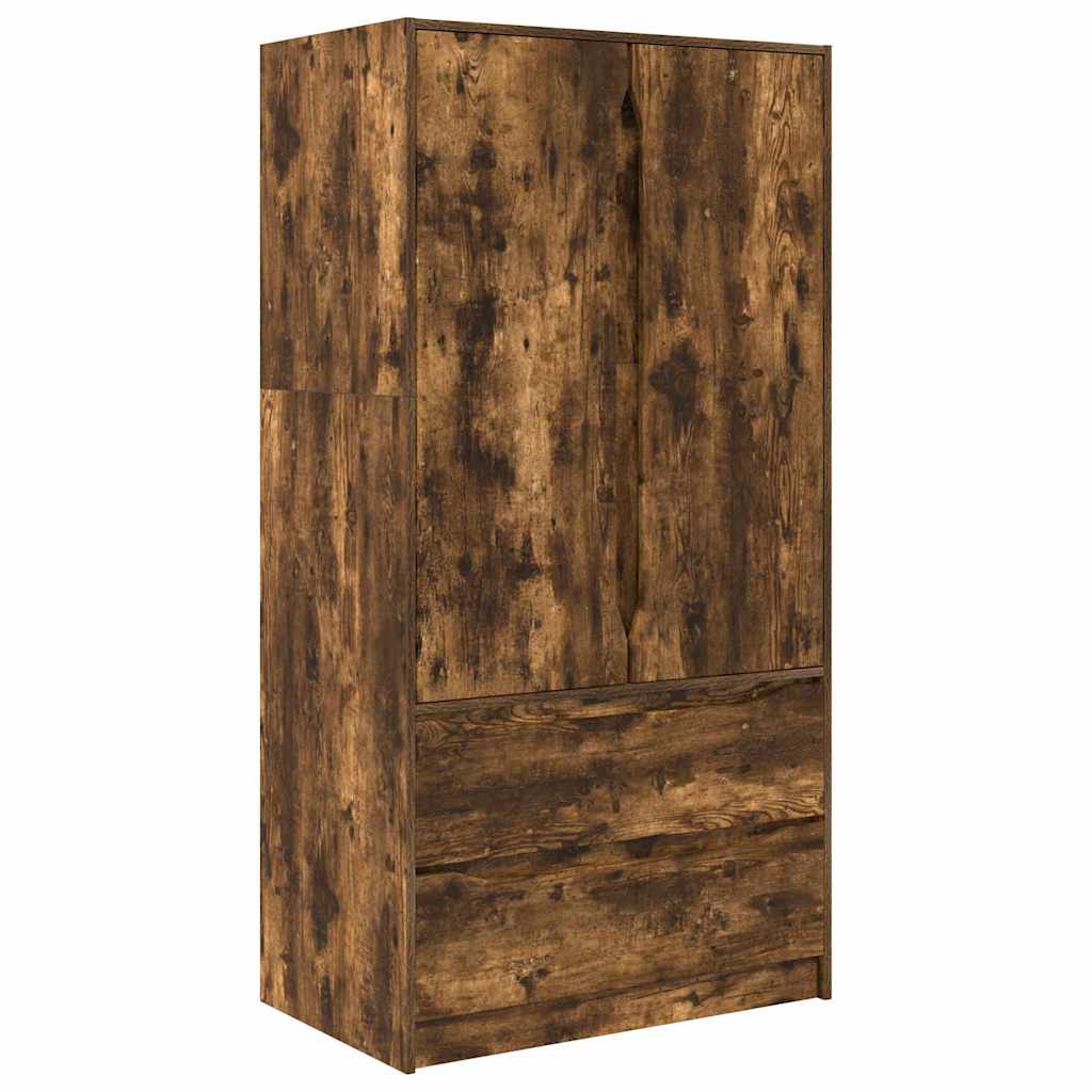 Kleiderschrank mit Tür Geräucherte Eiche 79,5 x 49 x 156 cm