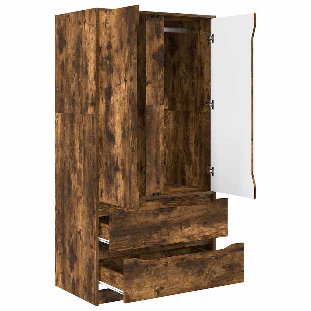 Kleiderschrank mit Tür Geräucherte Eiche 79,5 x 49 x 156 cm