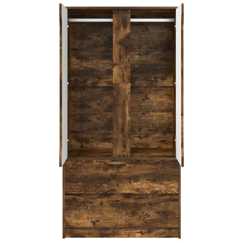 Kleiderschrank mit Tür Geräucherte Eiche 79,5 x 49 x 156 cm
