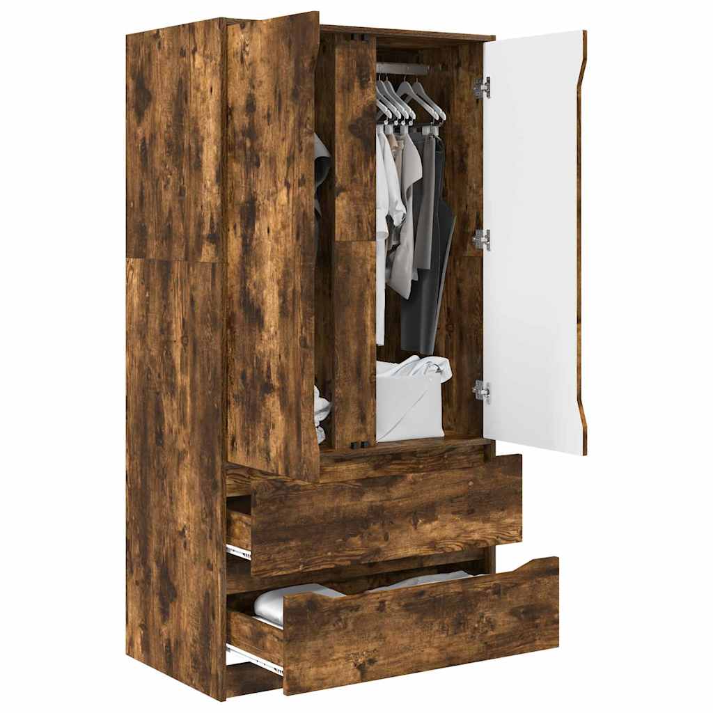 Kleiderschrank mit Tür Geräucherte Eiche 79,5 x 49 x 156 cm