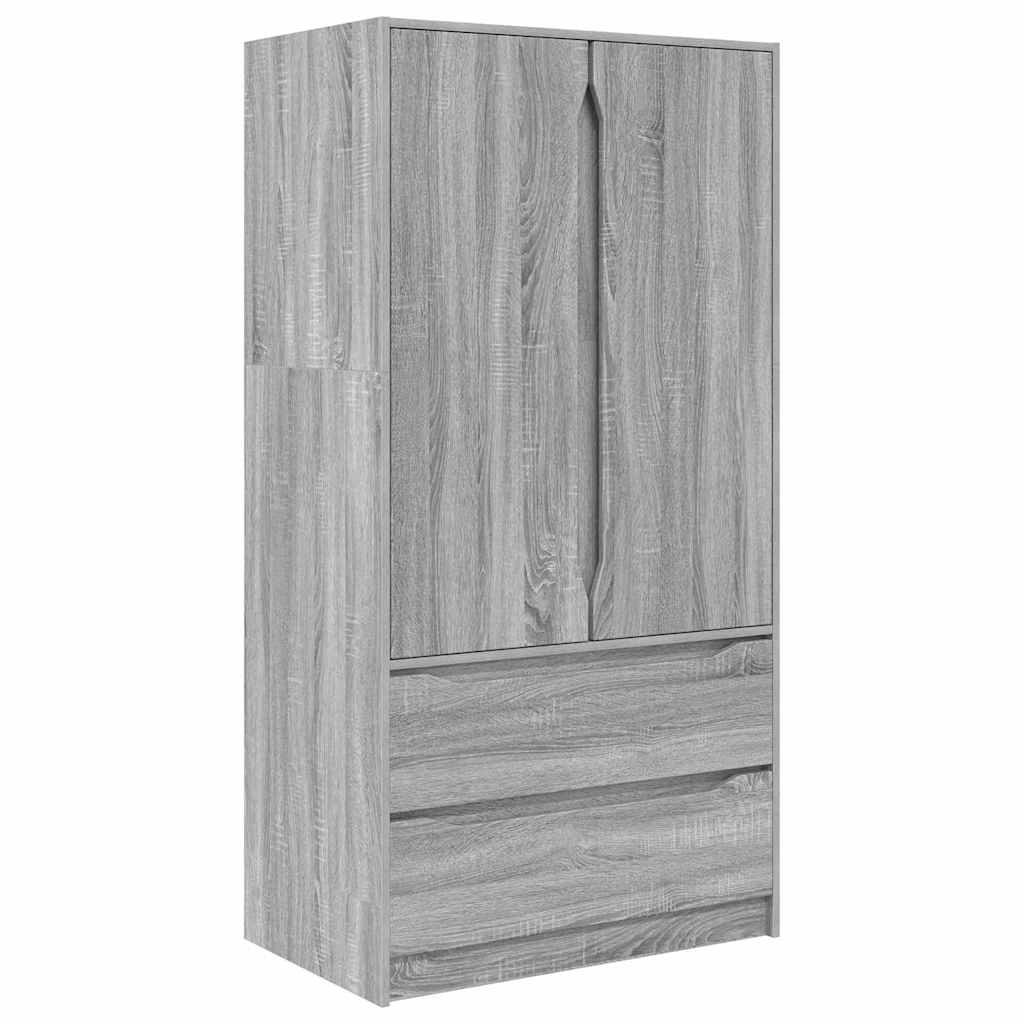 Kleiderschrank Graues Sonoma 79,5 x 49 x 156 cm Holzwerkstoff