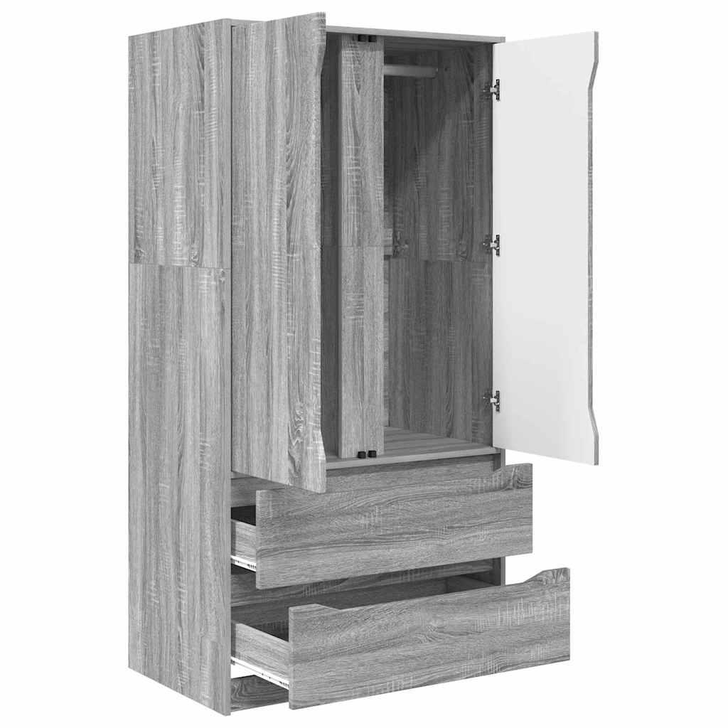 Kleiderschrank Graues Sonoma 79,5 x 49 x 156 cm Holzwerkstoff