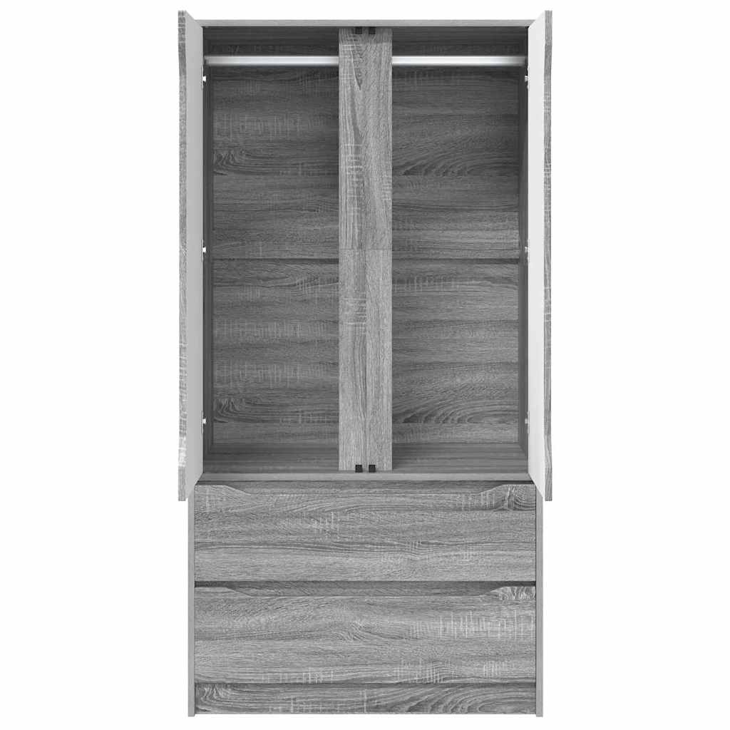 Kleiderschrank Graues Sonoma 79,5 x 49 x 156 cm Holzwerkstoff