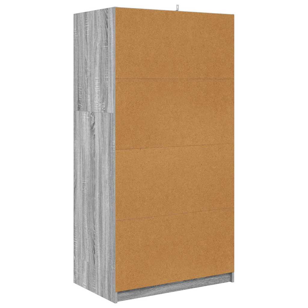 Kleiderschrank Graues Sonoma 79,5 x 49 x 156 cm Holzwerkstoff