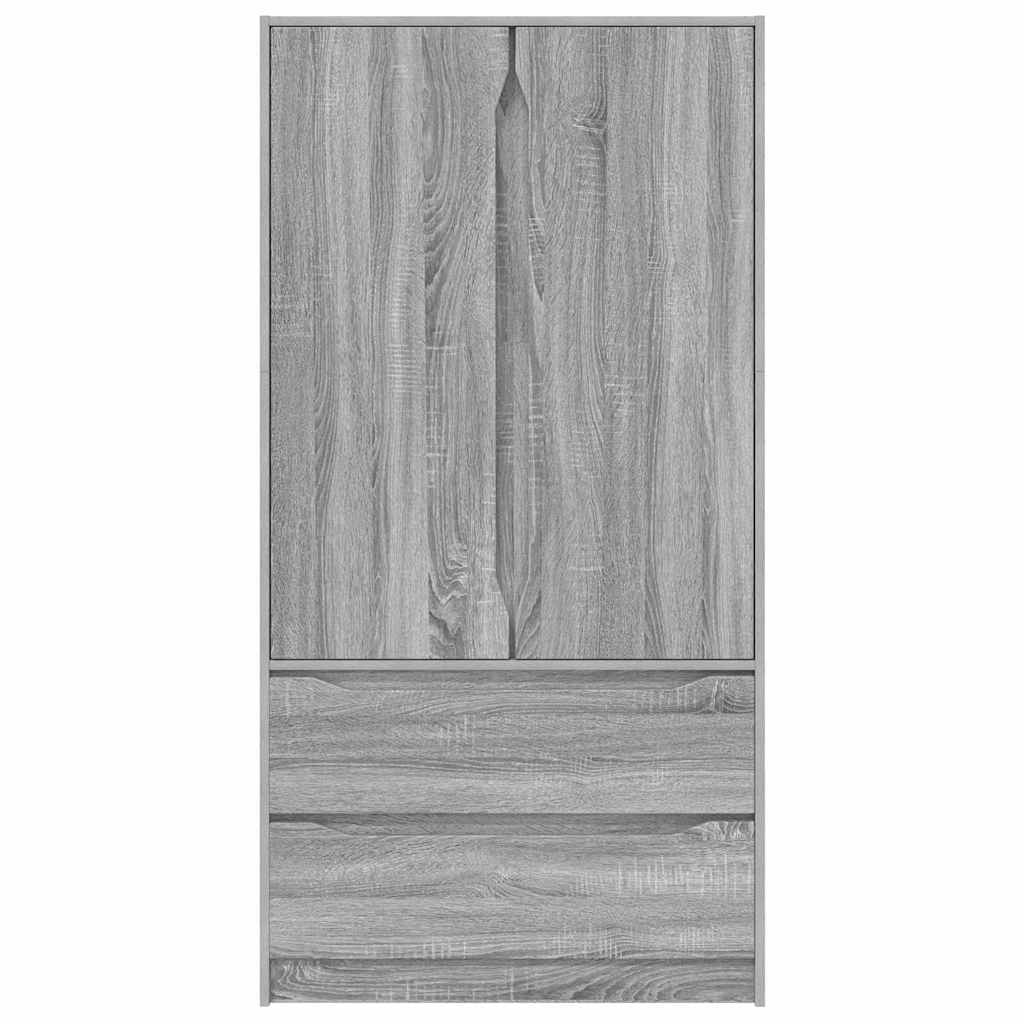 Kleiderschrank Graues Sonoma 79,5 x 49 x 156 cm Holzwerkstoff