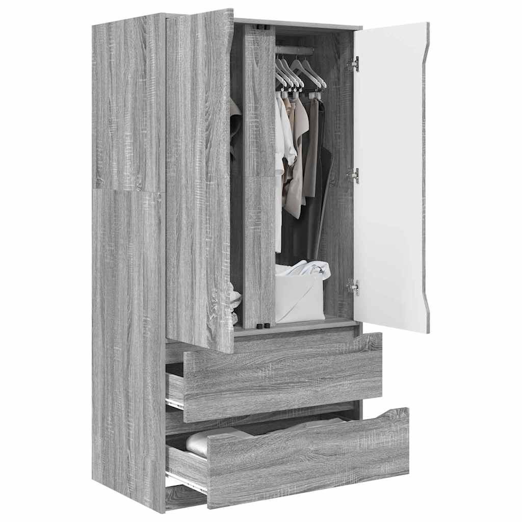 Kleiderschrank Graues Sonoma 79,5 x 49 x 156 cm Holzwerkstoff