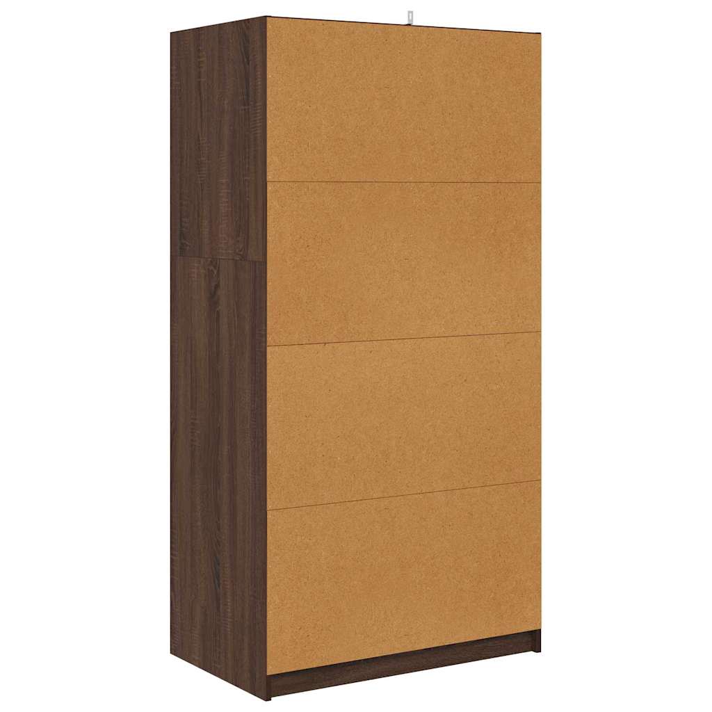 Kleiderschrank mit Tür Braun Eichen-Optik 79,5 x 49 x 156 cm