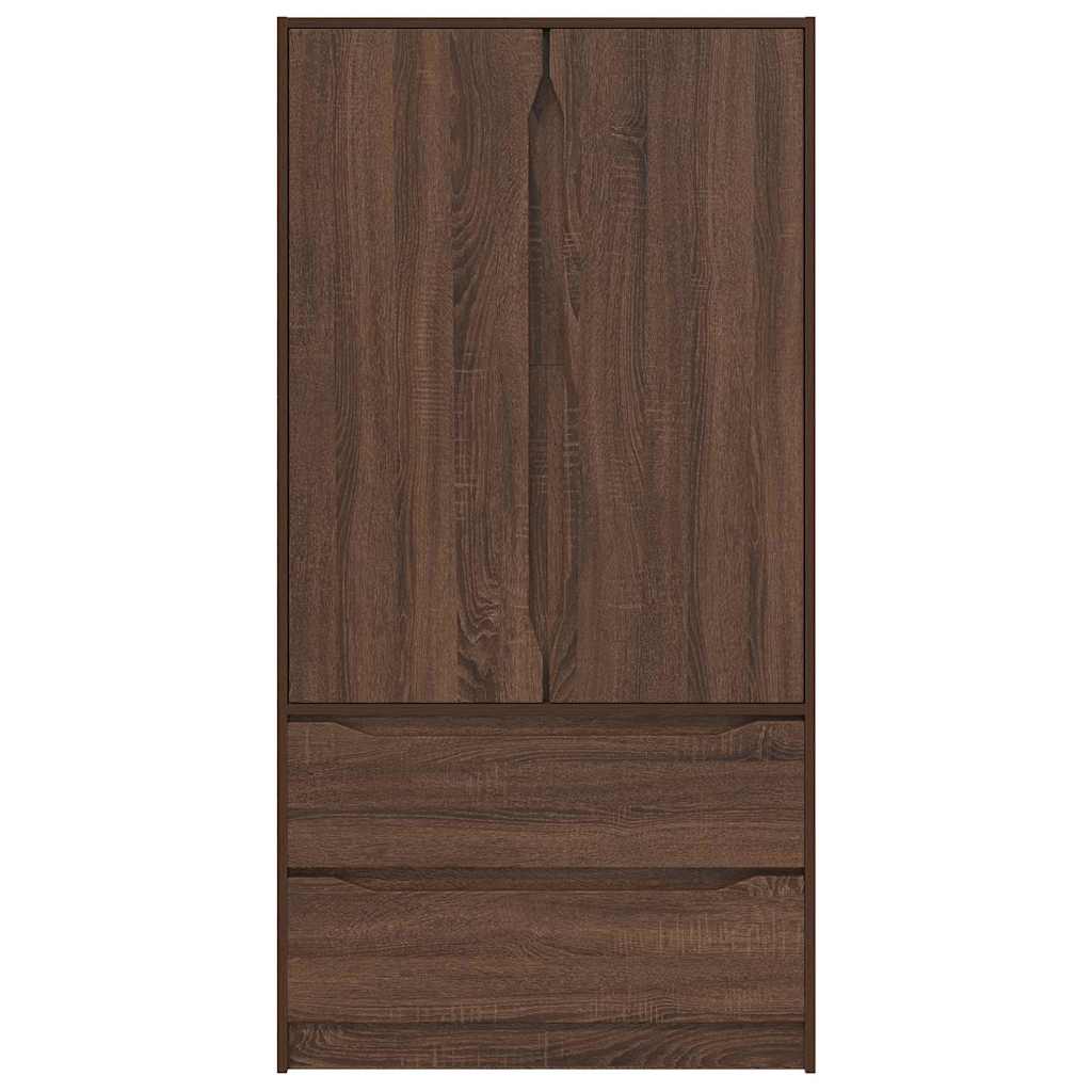 Kleiderschrank mit Tür Braun Eichen-Optik 79,5 x 49 x 156 cm