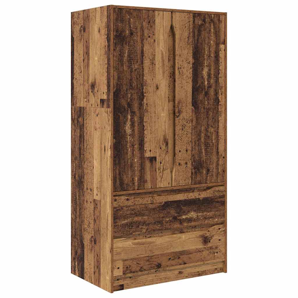 Kleiderschrank mit Tür Altholz 79,5 x 49 x 156 cm Holzwerkstoff