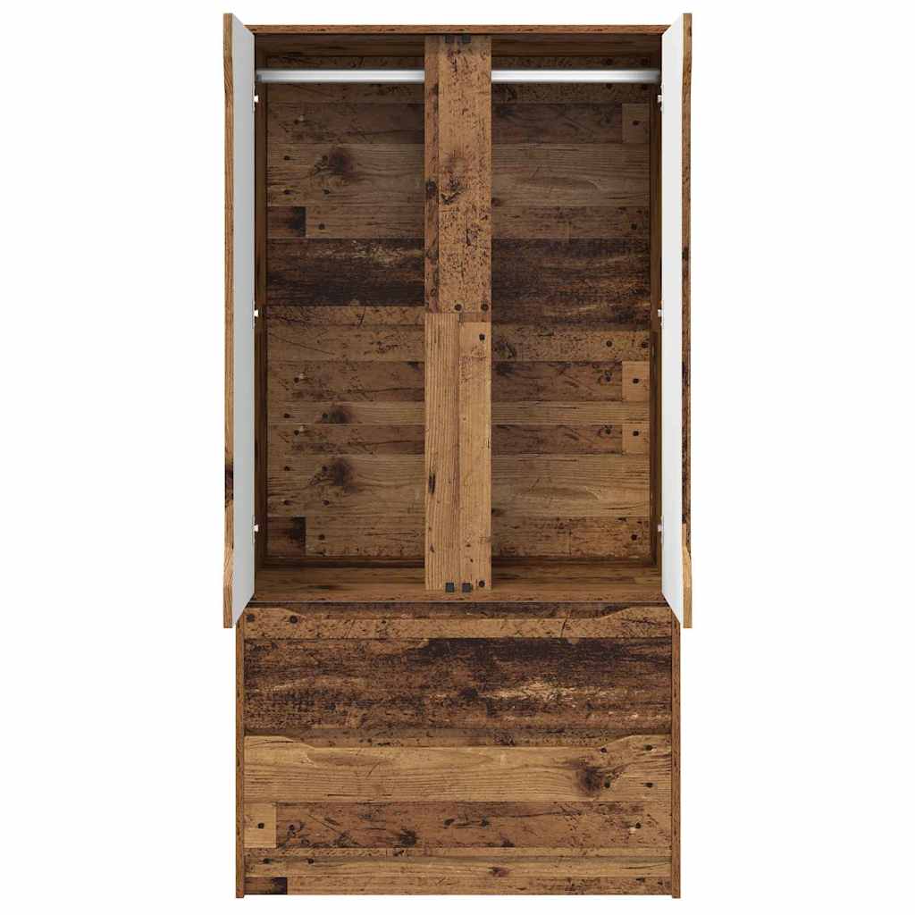 Kleiderschrank mit Tür Altholz 79,5 x 49 x 156 cm Holzwerkstoff