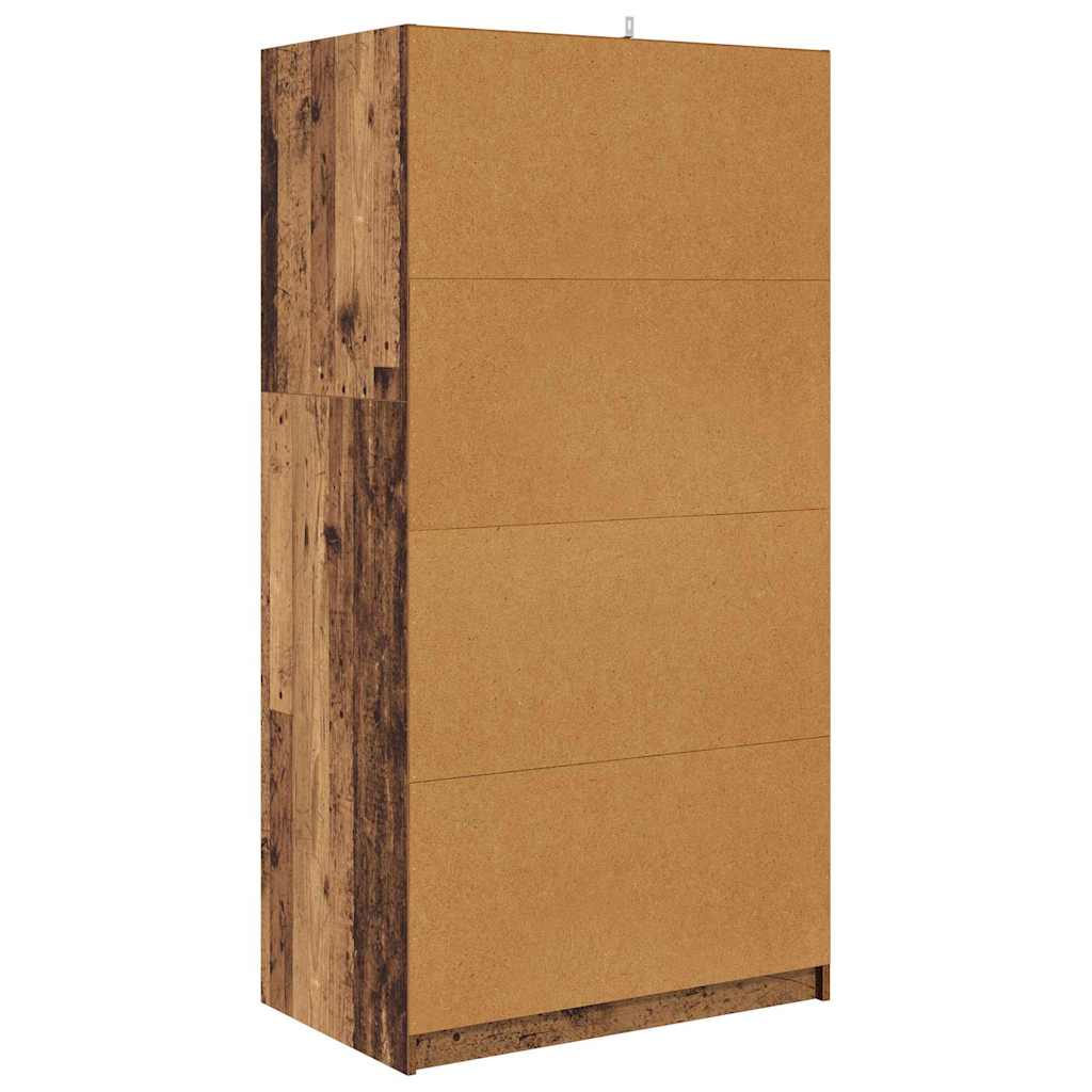 Kleiderschrank mit Tür Altholz 79,5 x 49 x 156 cm Holzwerkstoff