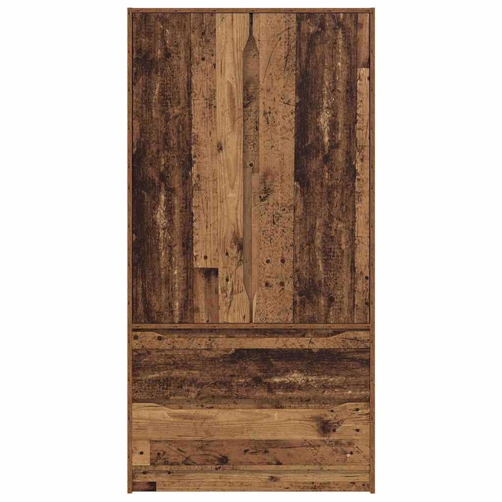 Kleiderschrank mit Tür Altholz 79,5 x 49 x 156 cm Holzwerkstoff