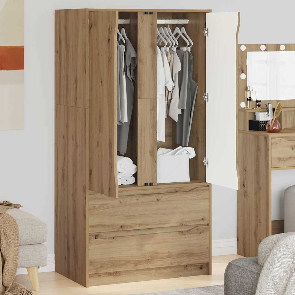 Kleiderschrank Artisan-Eiche 79,5 x 49 x 156 cm Holzwerkstoff