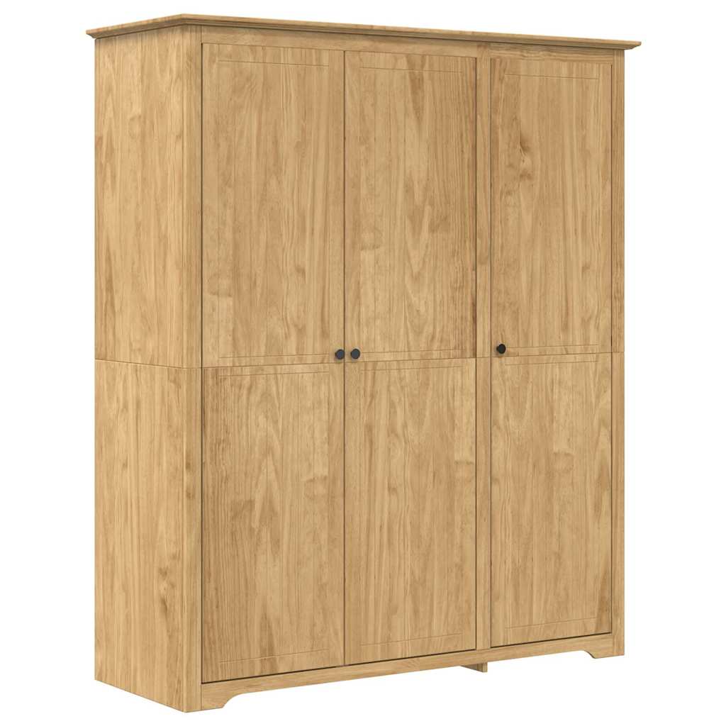 Kleiderschrank mit Speicher BODO Honigbraun 146 x 53,5 x 173 cm