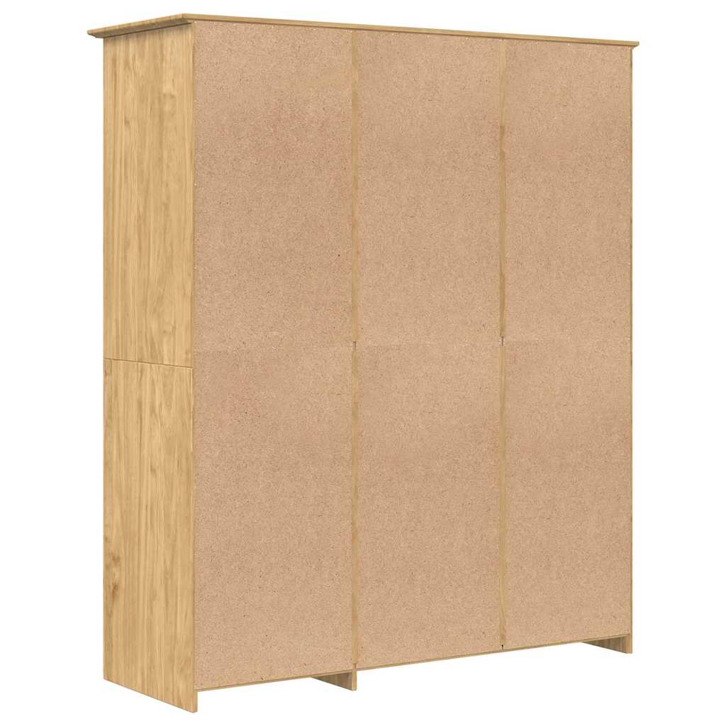 Kleiderschrank mit Speicher BODO Honigbraun 146 x 53,5 x 173 cm