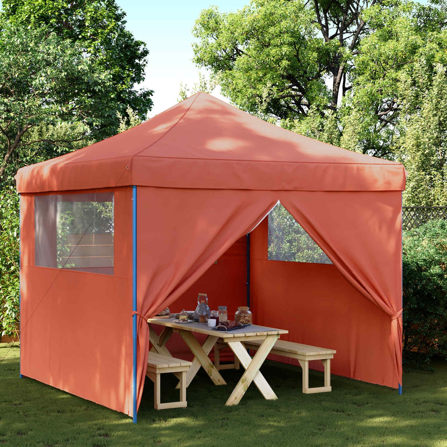 Party-Zelt Terrakotta 292 x 292 x 315 cm Oxford-Stoff