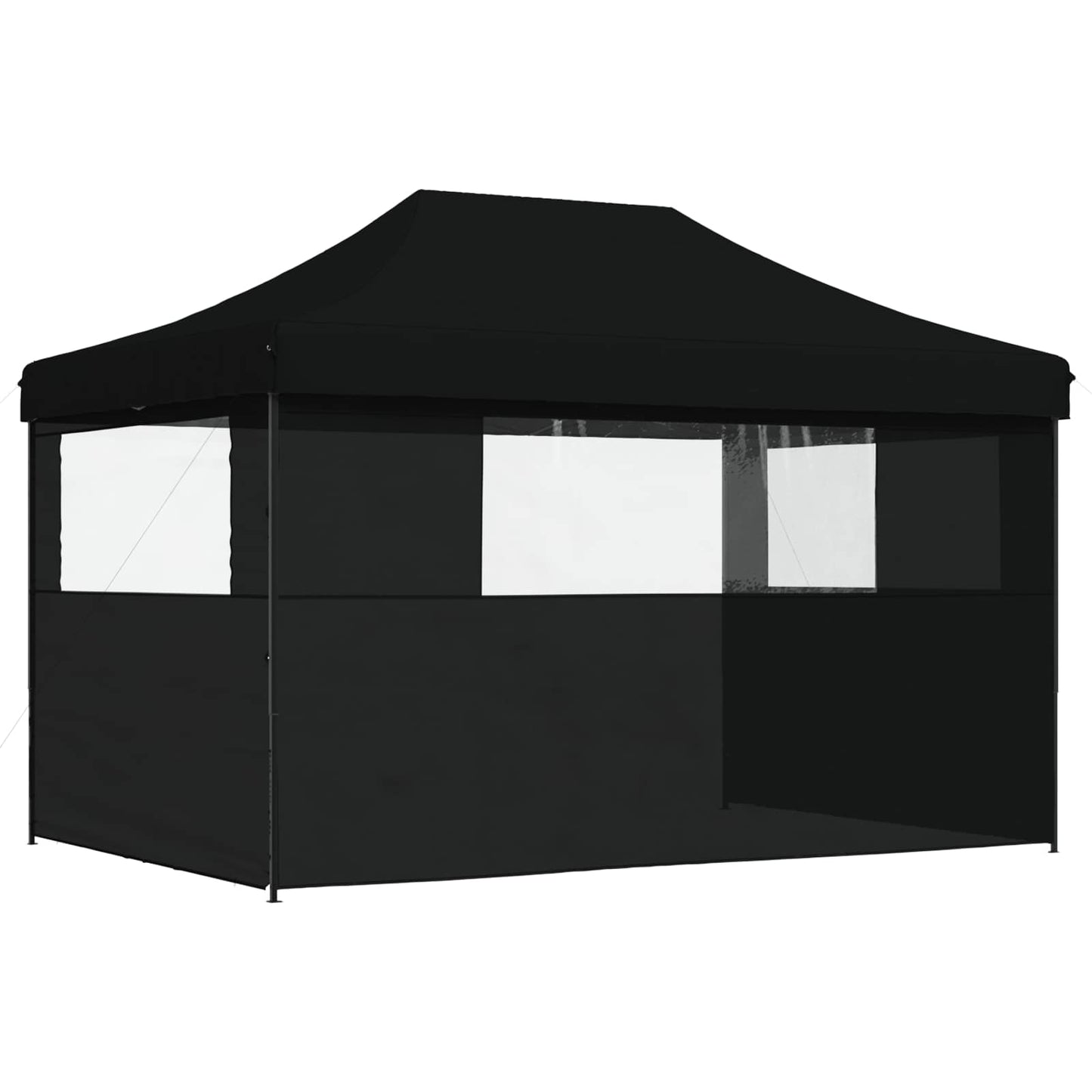 Party-Zelt Schwarz 279 x 410 x 315 cm Oxford-Stoff