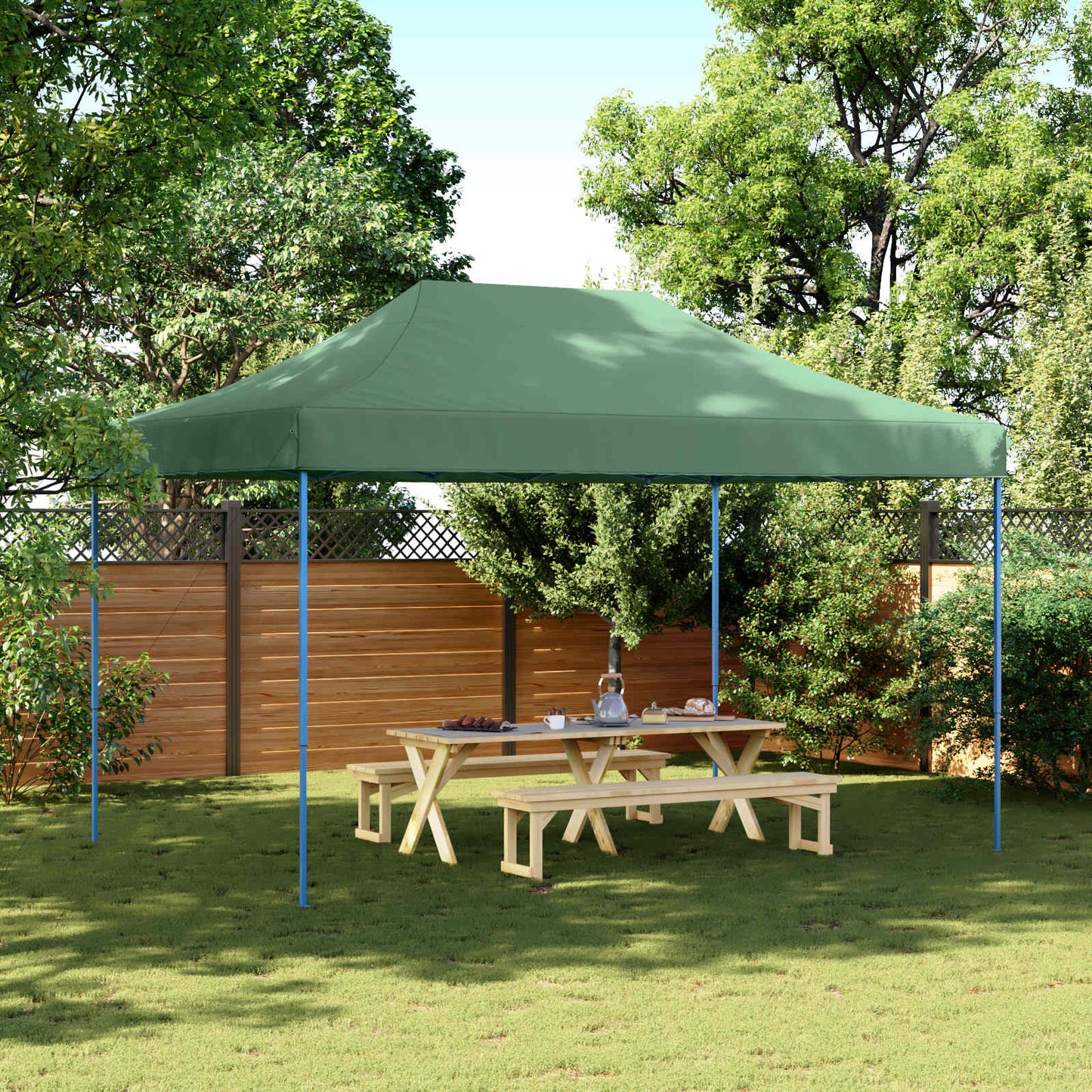 Party-Zelt Grün 292 x 440 x 315 cm Oxford-Stoff