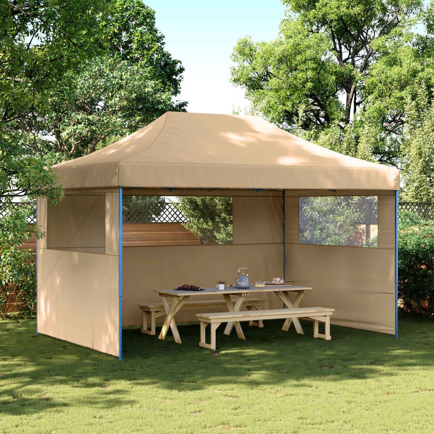 Party-Zelt Beige 292 x 440 x 315 cm Oxford-Stoff