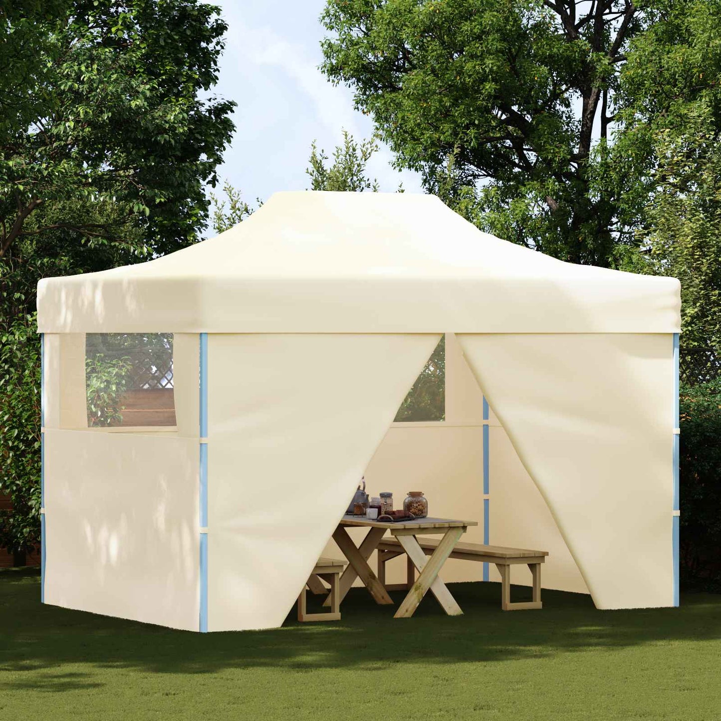 Party-Zelt Creme 291 x 431 x 315 cm Oxford-Stoff