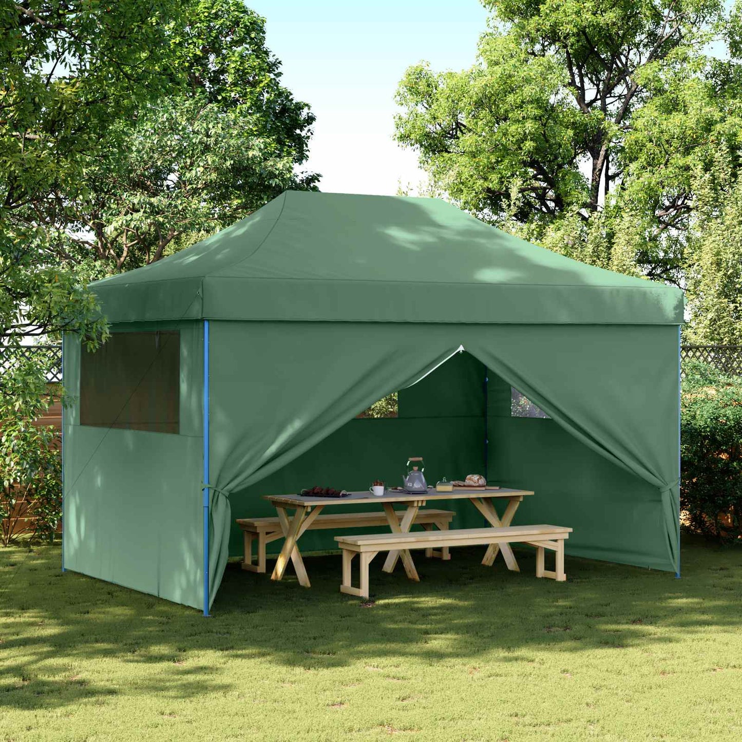 Party-Zelt Grün 292 x 440 x 315 cm Oxford-Stoff