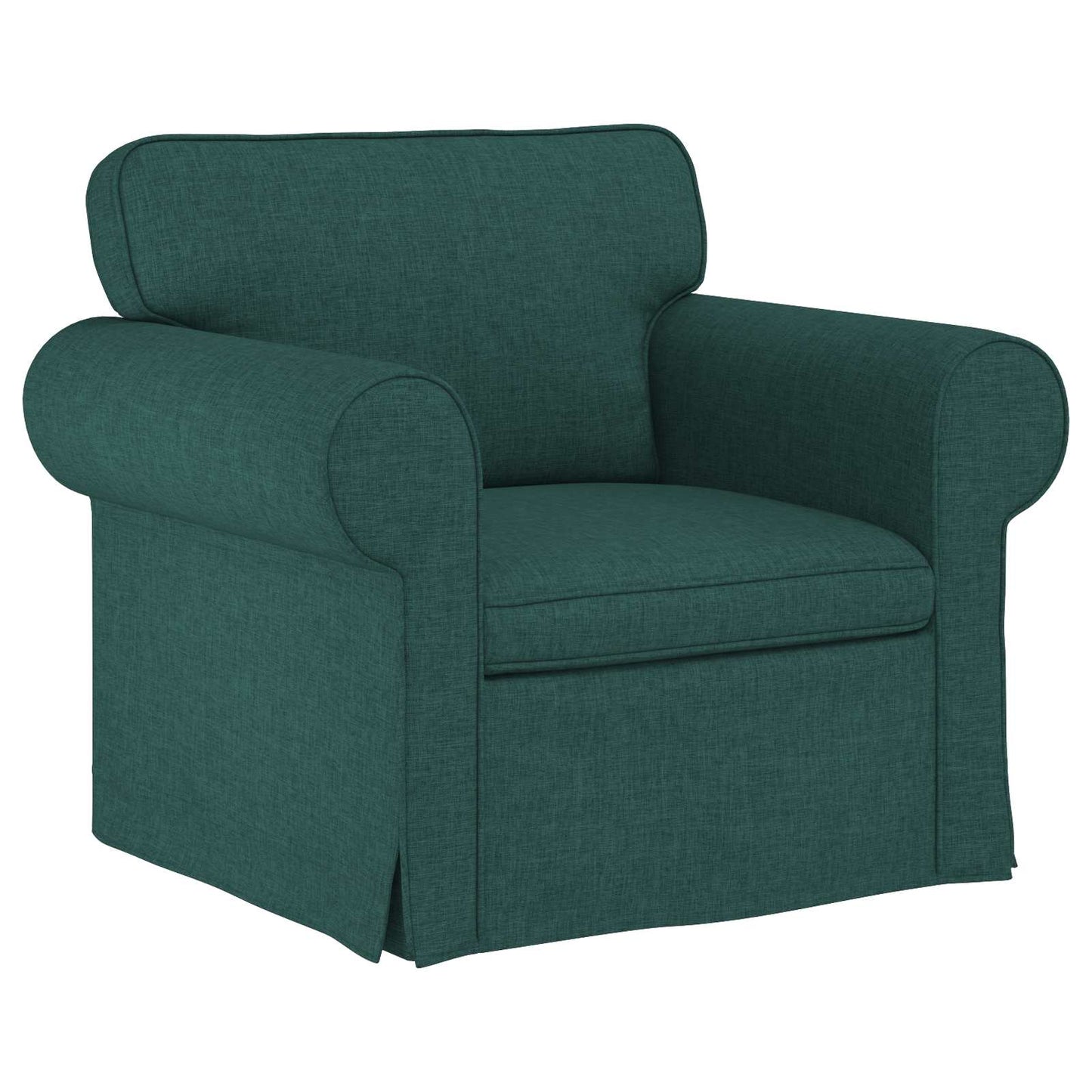 Sofa Set 2 pcs Dunkelgrün 155 x 82 x 80 cm Stoff