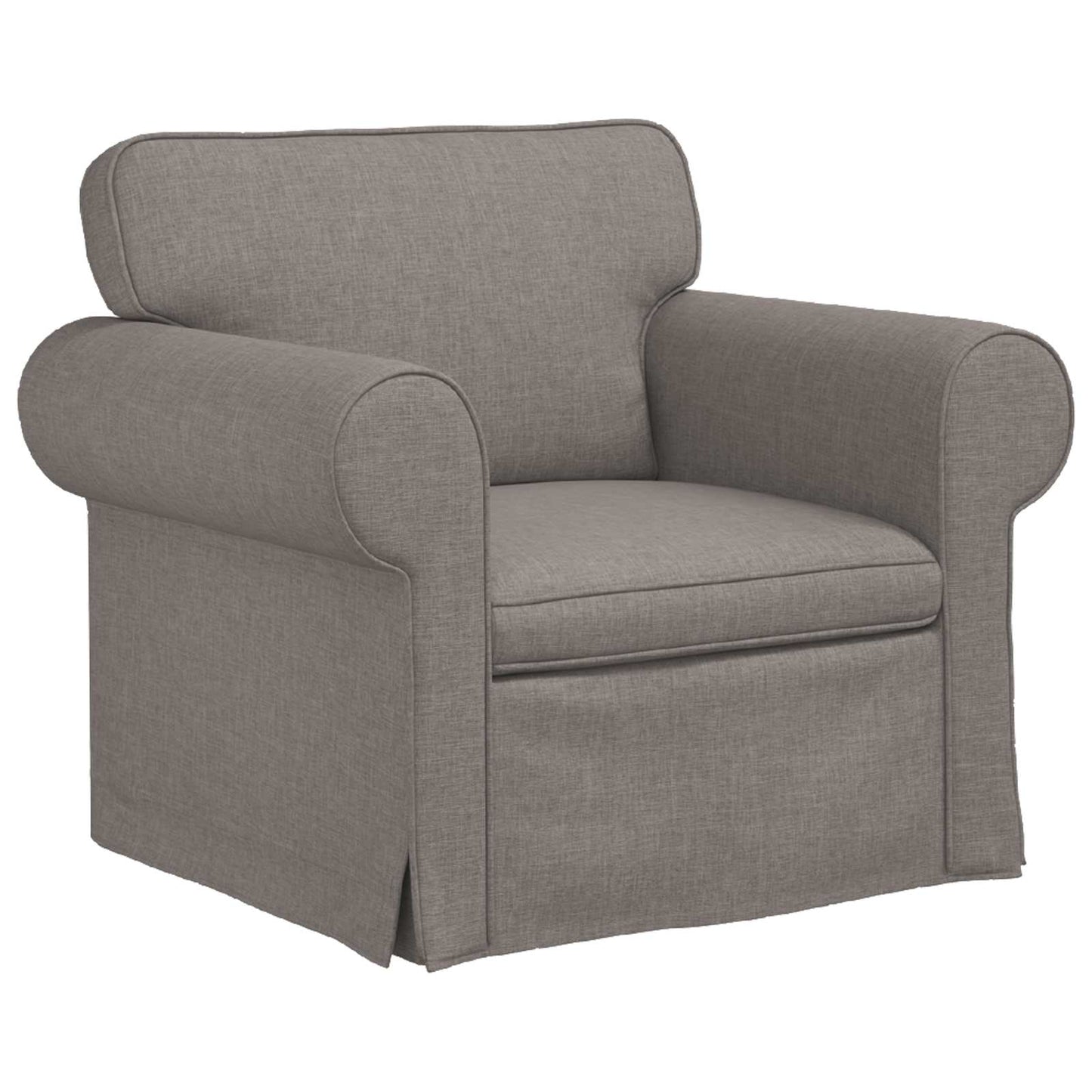 Sofa Set 2 pcs Taupe 155 x 82 x 80 cm Stoff