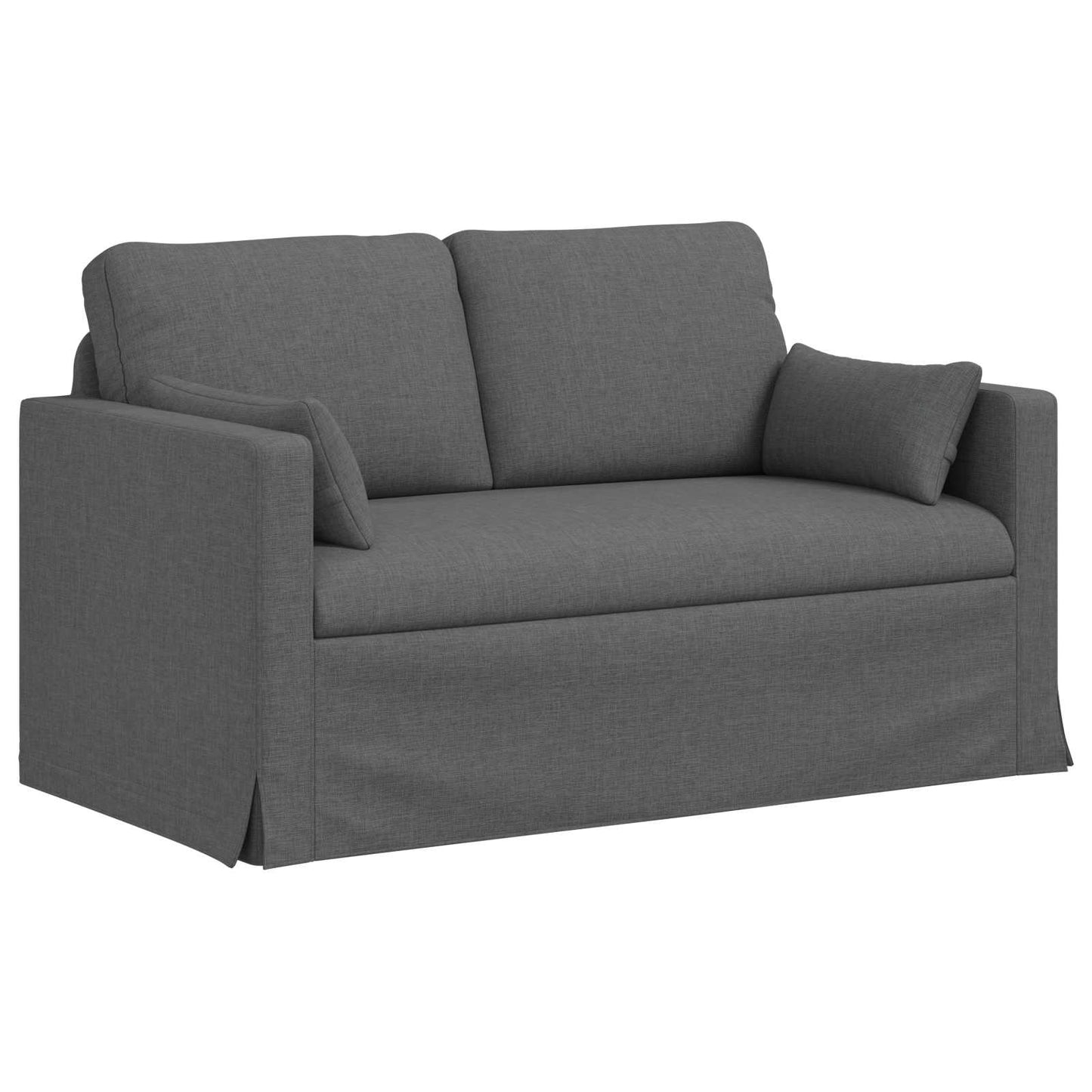 Sofa Set 2 pcs Dunkelgrau 139 x 78 x 80 cm Stoff