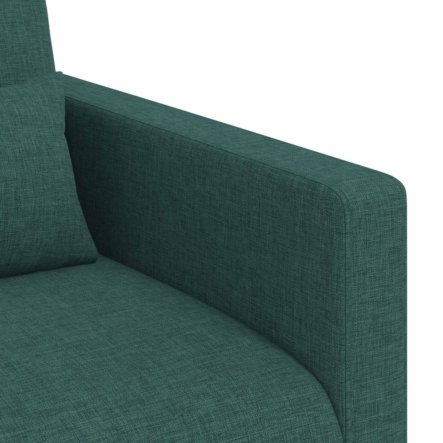 Sofa Set 2 pcs Dunkelgrün 139 x 78 x 80 cm Stoff