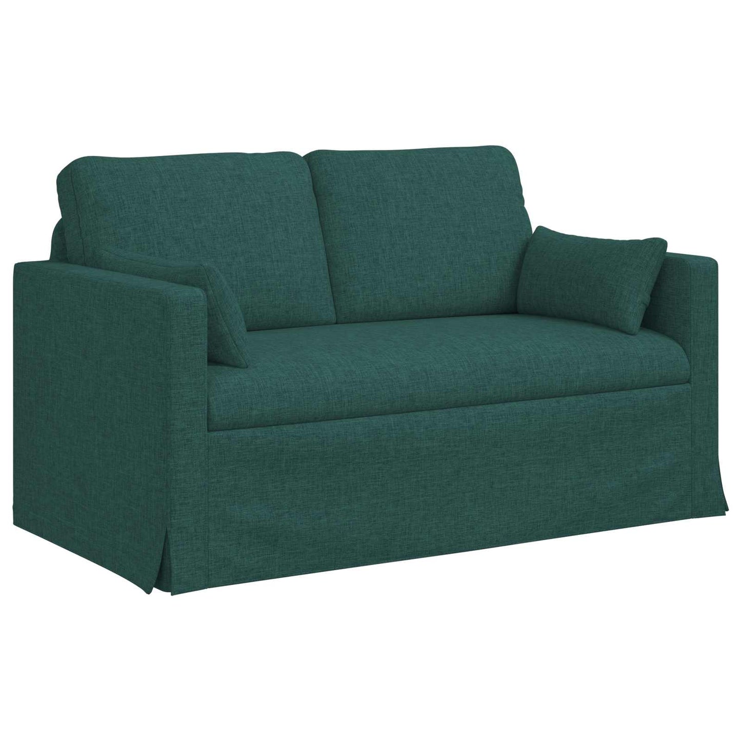 Sofa Set 2 pcs Dunkelgrün 139 x 78 x 80 cm Stoff