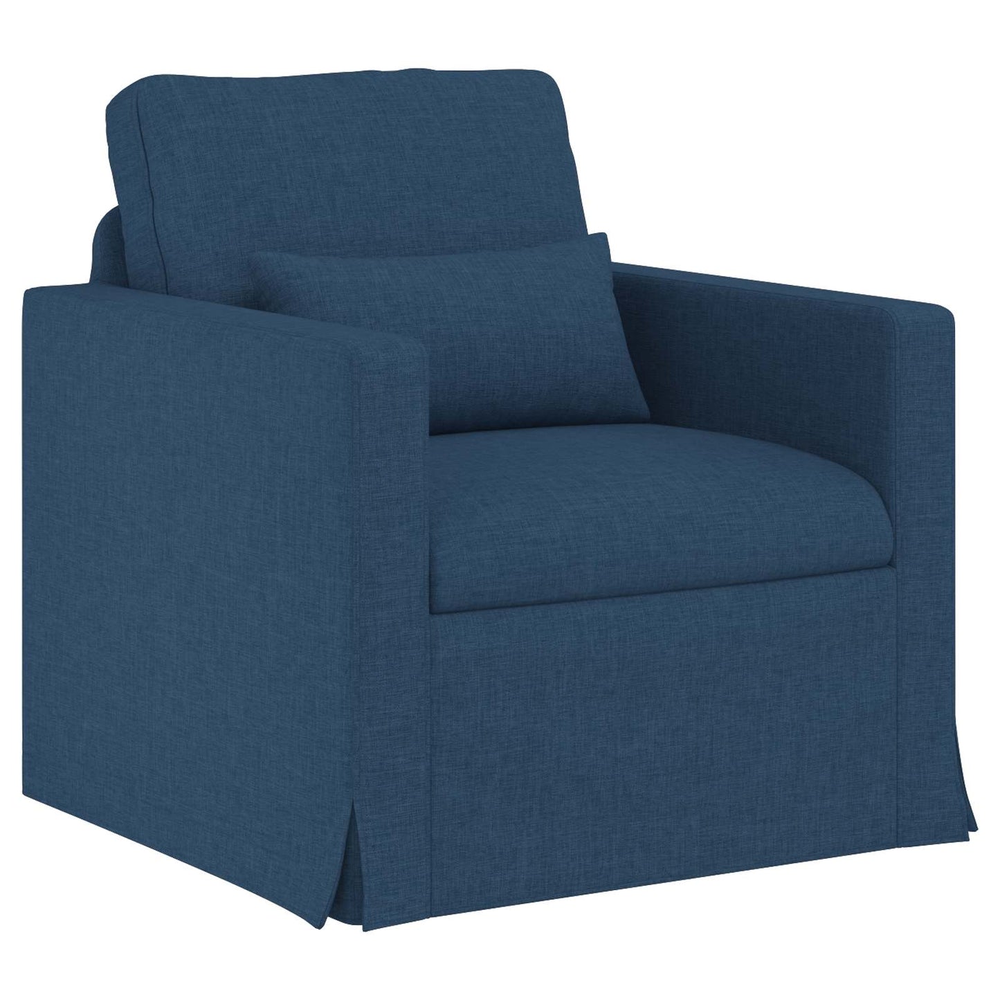 Sofa Set 2 pcs Blau 139 x 78 x 80 cm Stoff