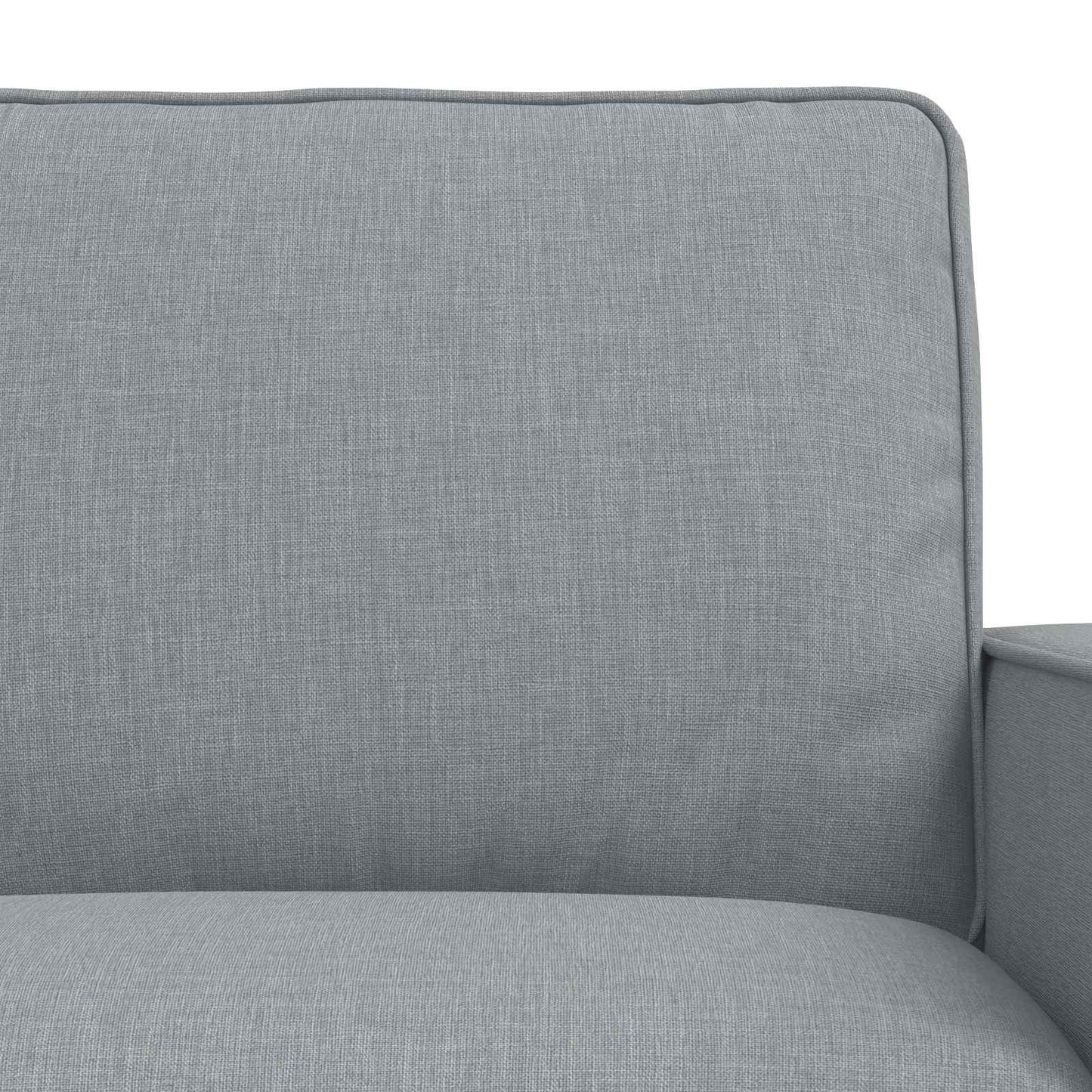 Sofa Set 2 pcs Hellgrau 162 x 80 x 82 cm Stoff