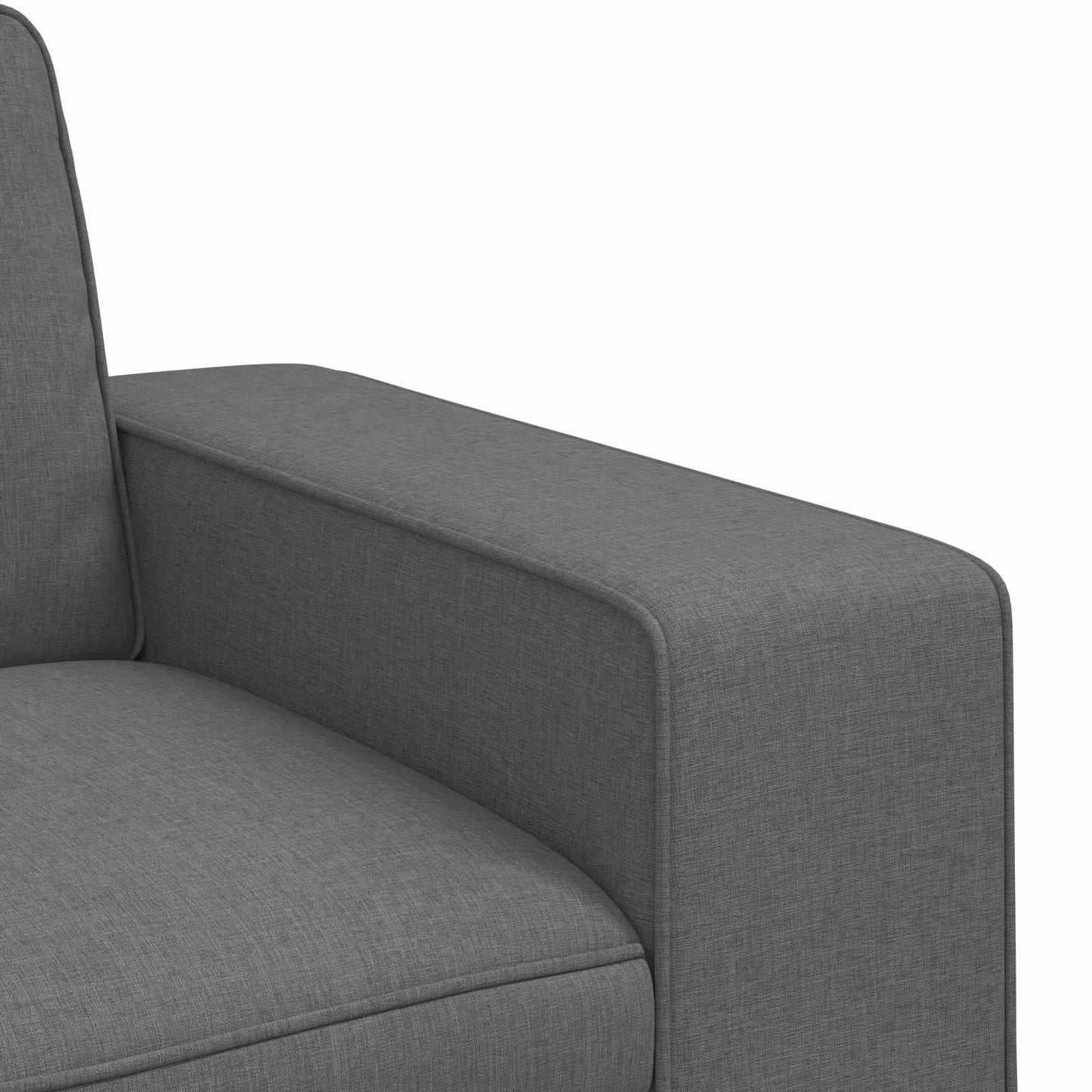 Sofa Set 2 pcs Dunkelgrau 162 x 80 x 82 cm Stoff