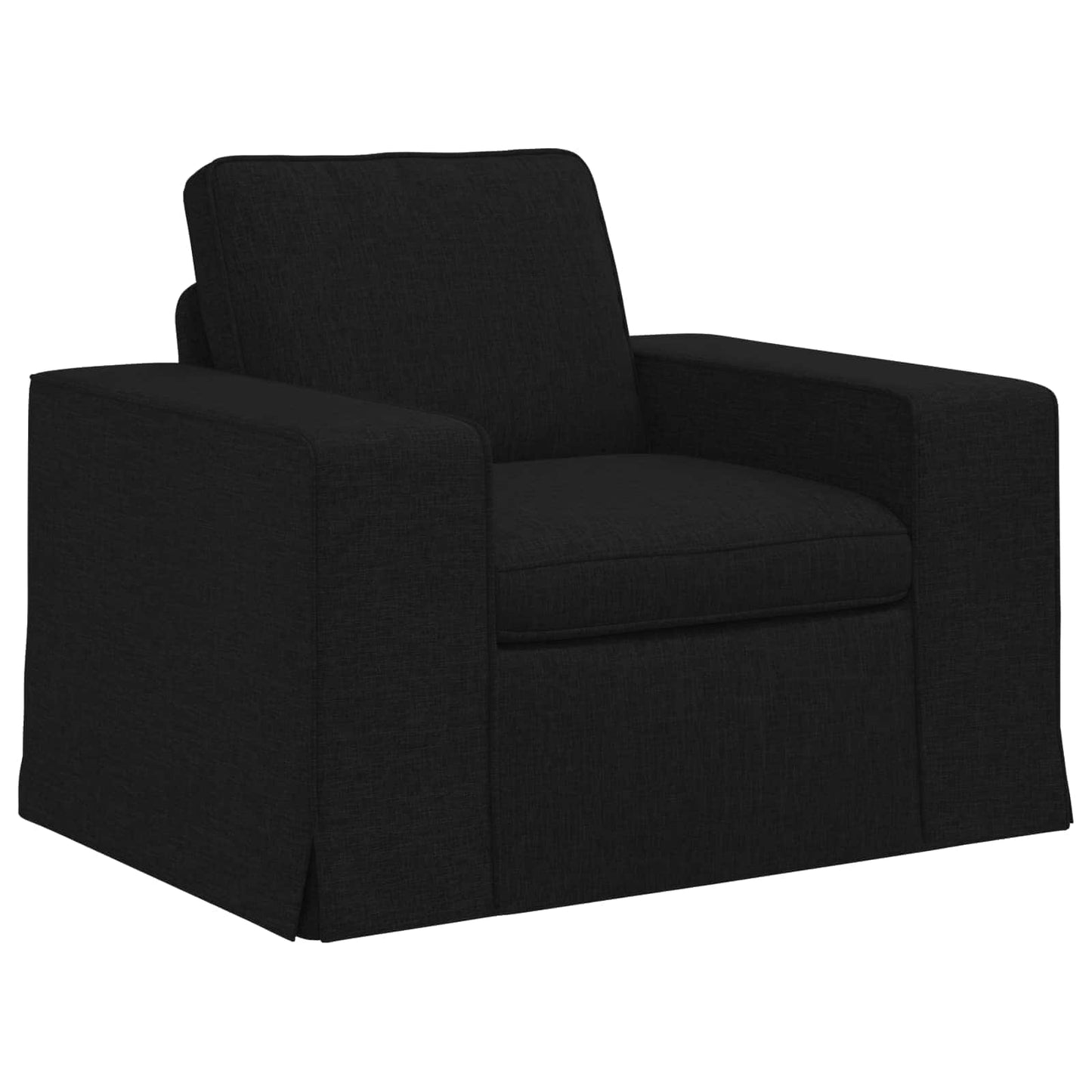 Sofa Set 2 pcs Schwarz 162 x 80 x 82 cm Stoff