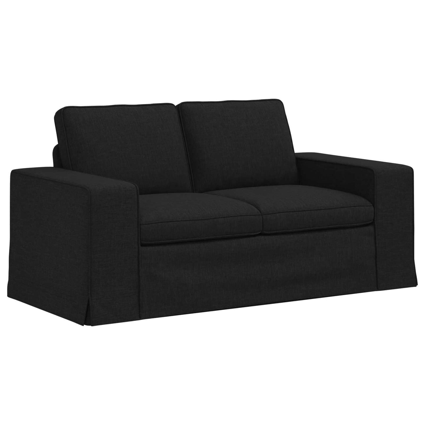 Sofa Set 2 pcs Schwarz 162 x 80 x 82 cm Stoff
