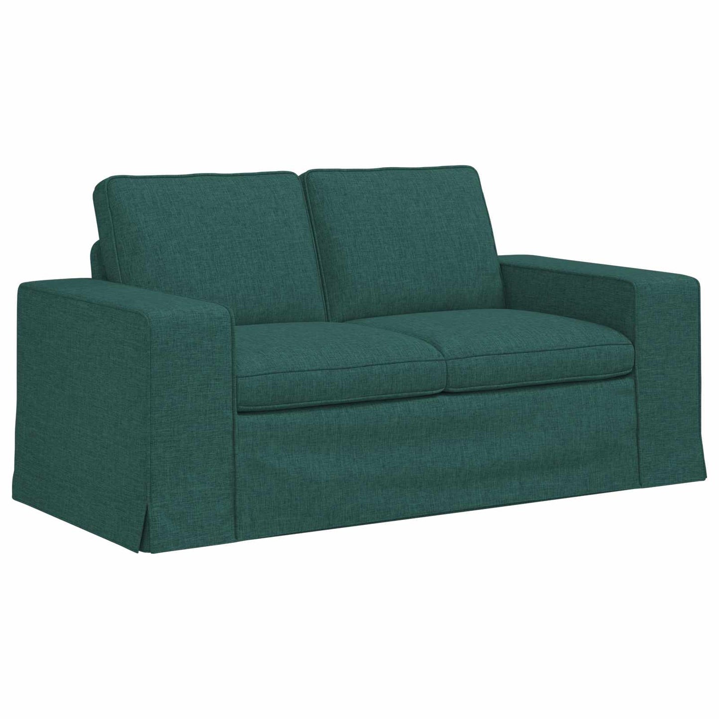 Sofa Set 2 pcs Dunkelgrün 162 x 80 x 82 cm Stoff