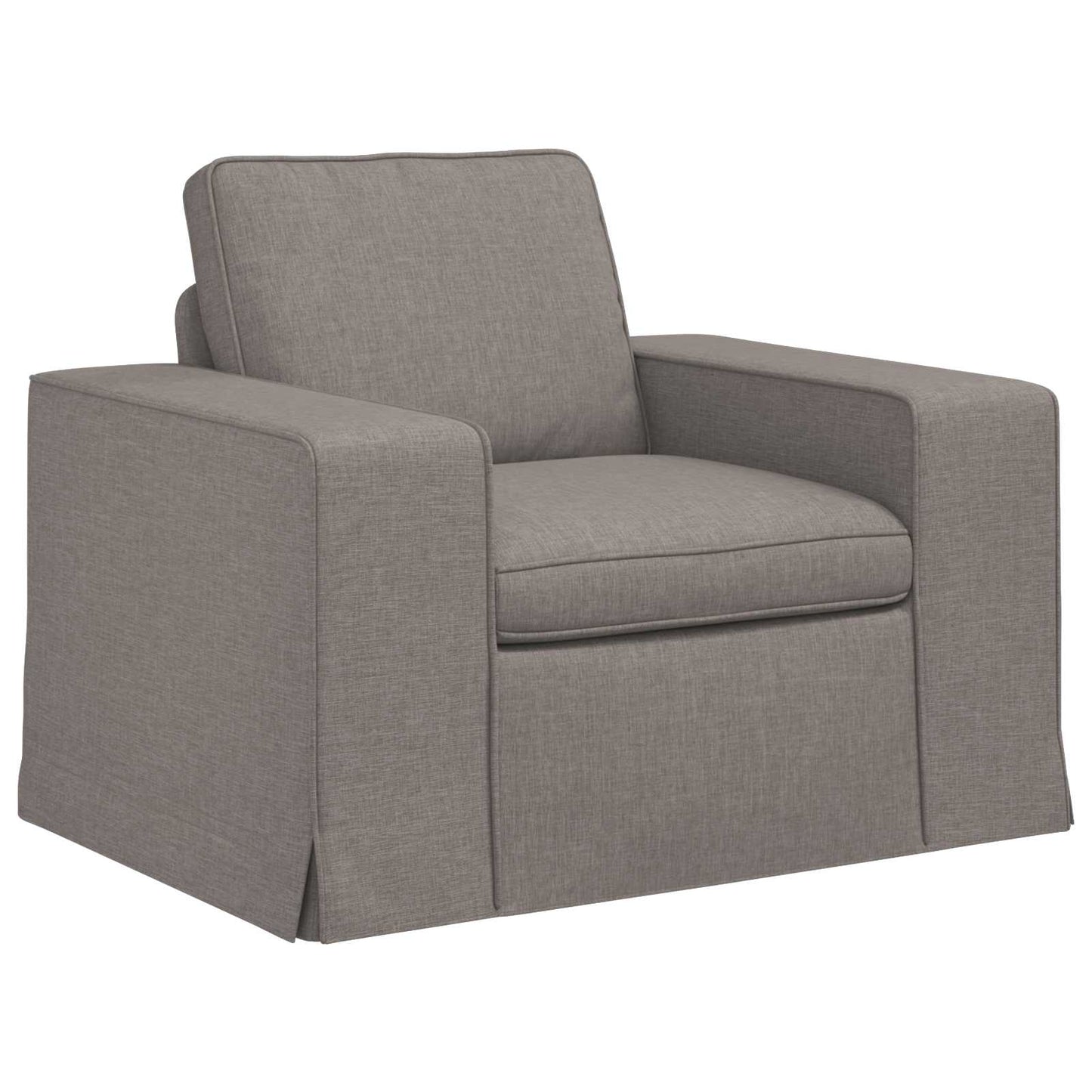 Sofa Set 2 pcs Taupe 162 x 80 x 82 cm Stoff