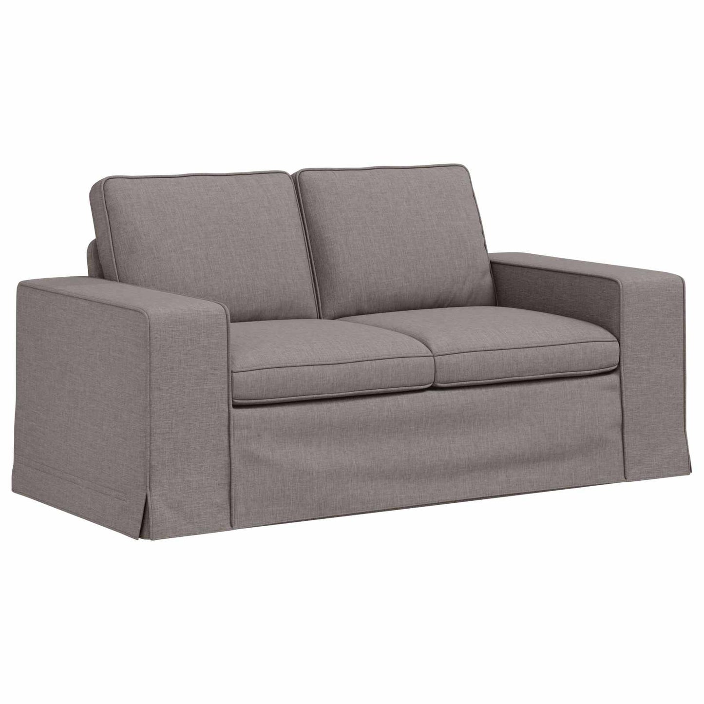 Sofa Set 2 pcs Taupe 162 x 80 x 82 cm Stoff