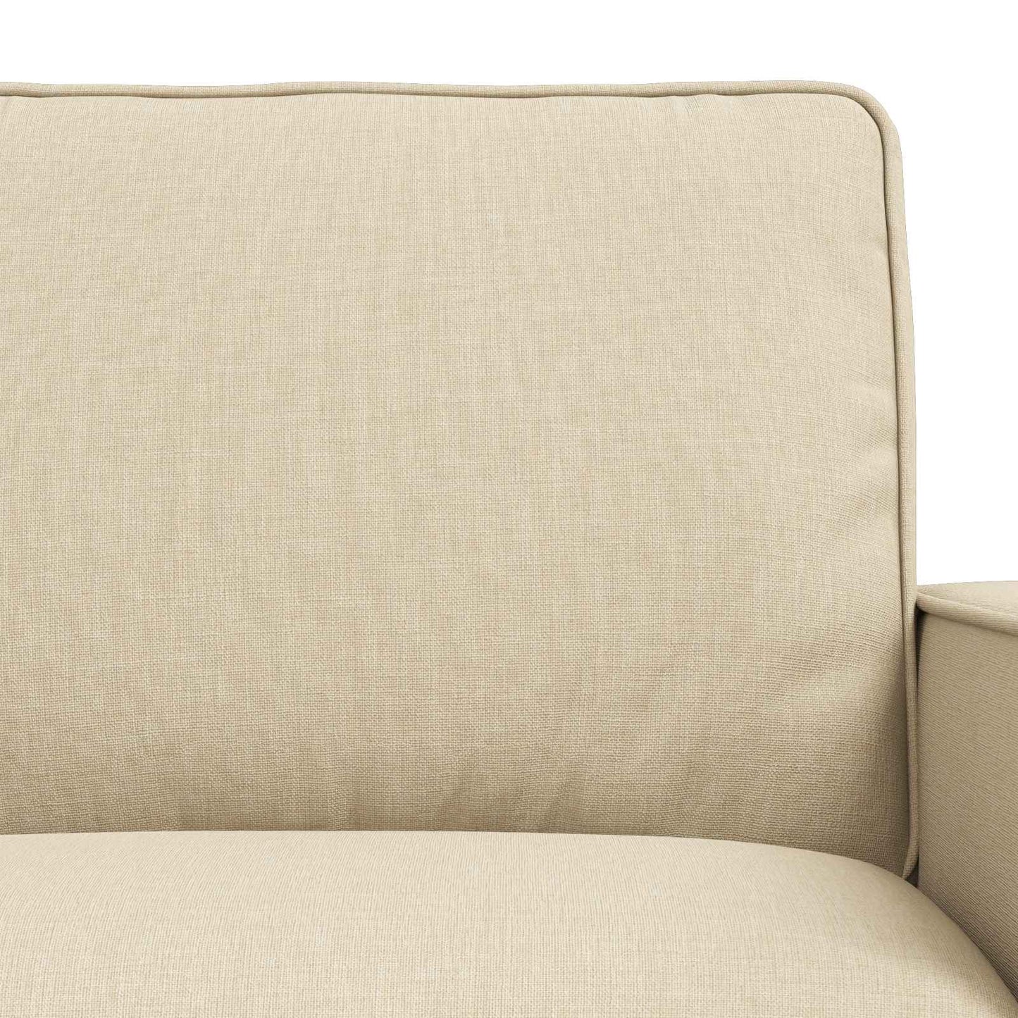 Sofa Set 2 pcs Creme 162 x 80 x 82 cm Stoff