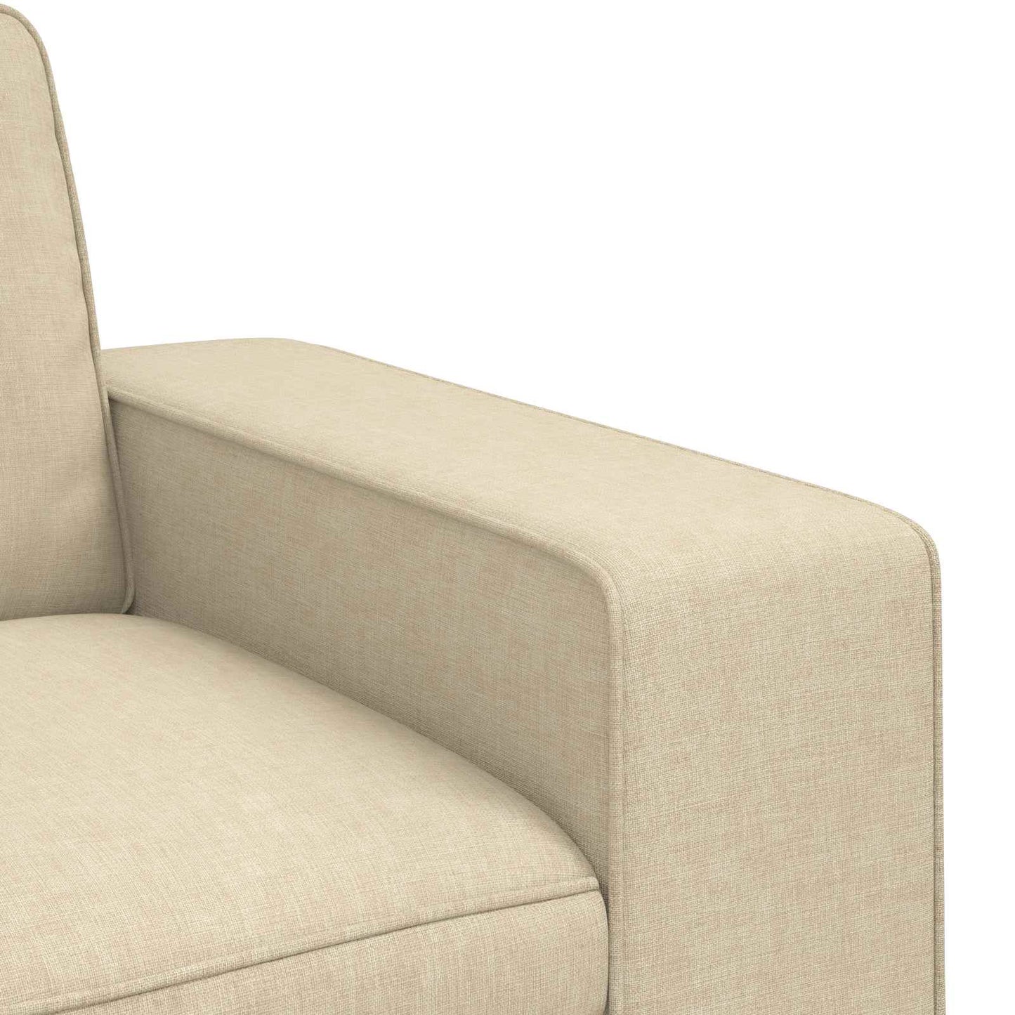 Sofa Set 2 pcs Creme 162 x 80 x 82 cm Stoff