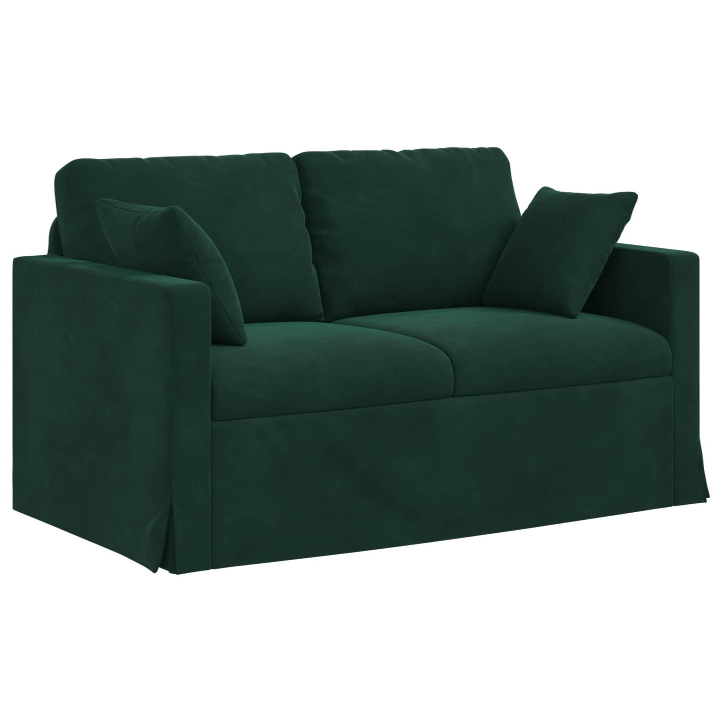Sofa Set 2 pcs Dunkelgrün 138 x 78 x 80 cm Samt